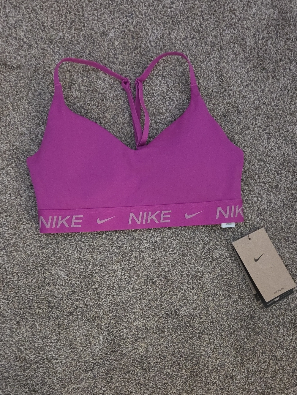 Nike Indy Padded Training Sports Bra Purple Size XS NWT